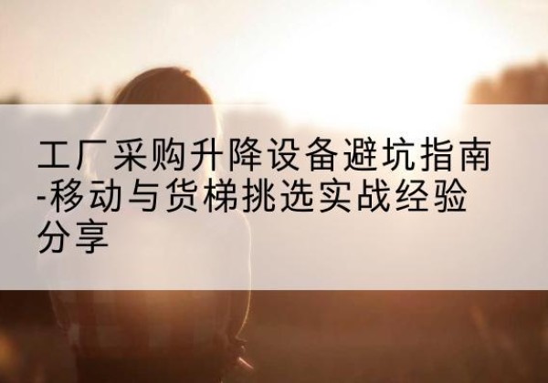 牡丹移动式升降机怎么选-工厂采购升降设备避坑指南-移动与货梯挑选实战经验分享